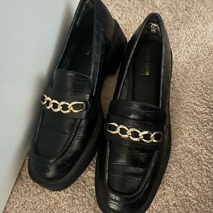 Kenneth Cole Loafers with gold buckle detail